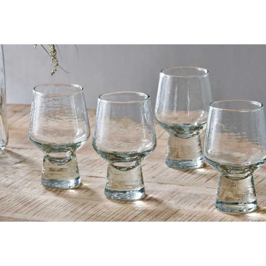 Nkuku Visla Wine Glasses - Set of 4 - Light Smoke