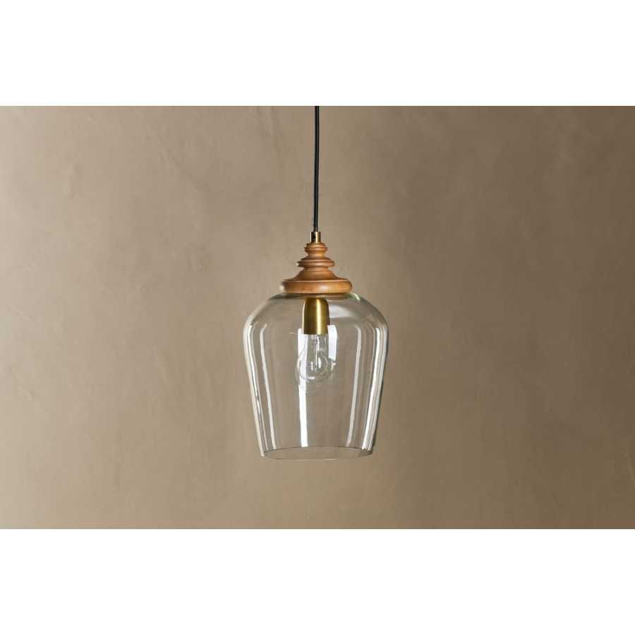 Nkuku Varuna Pendant Light - Natural & Clear