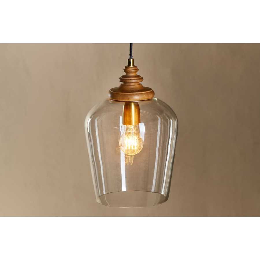 Nkuku Varuna Pendant Light - Natural & Clear