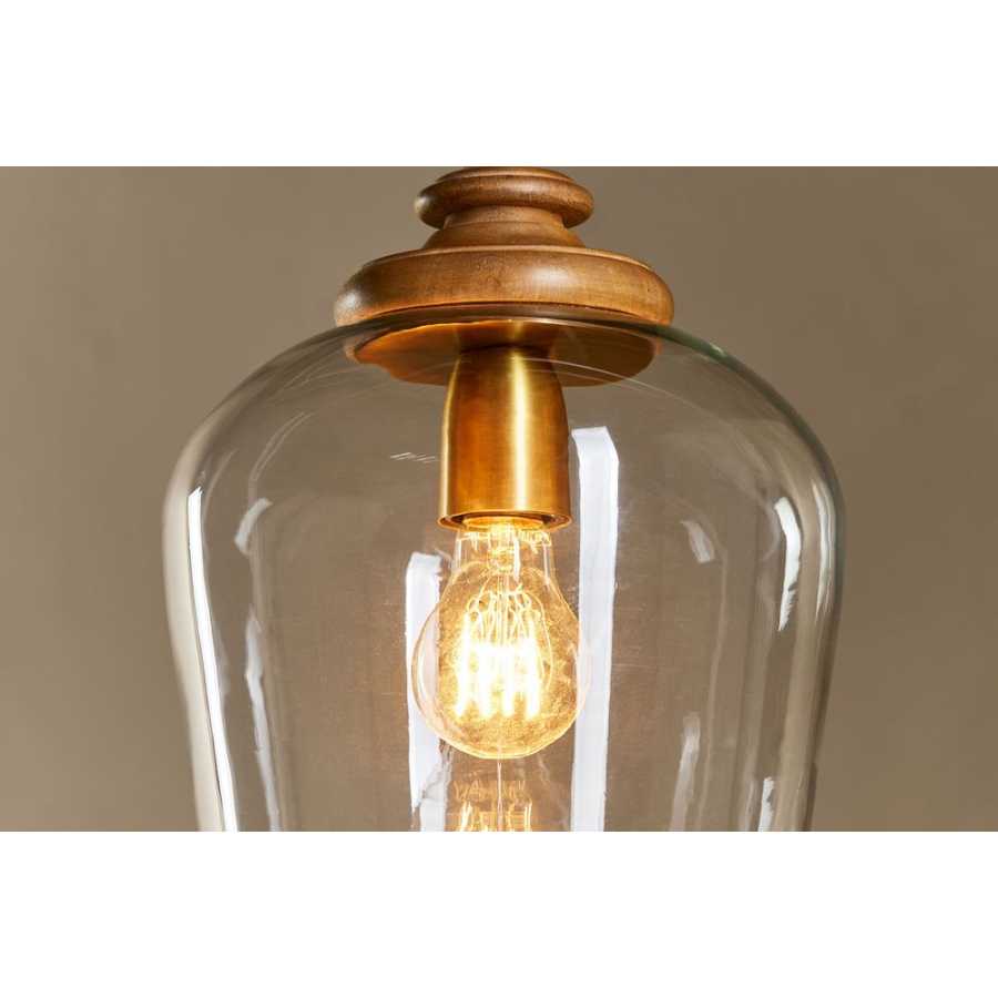 Nkuku Varuna Pendant Light - Natural & Clear