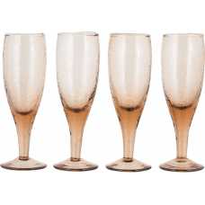 Nkuku Yala Champagne Glasses - Set of 4 - Dusty Terracotta