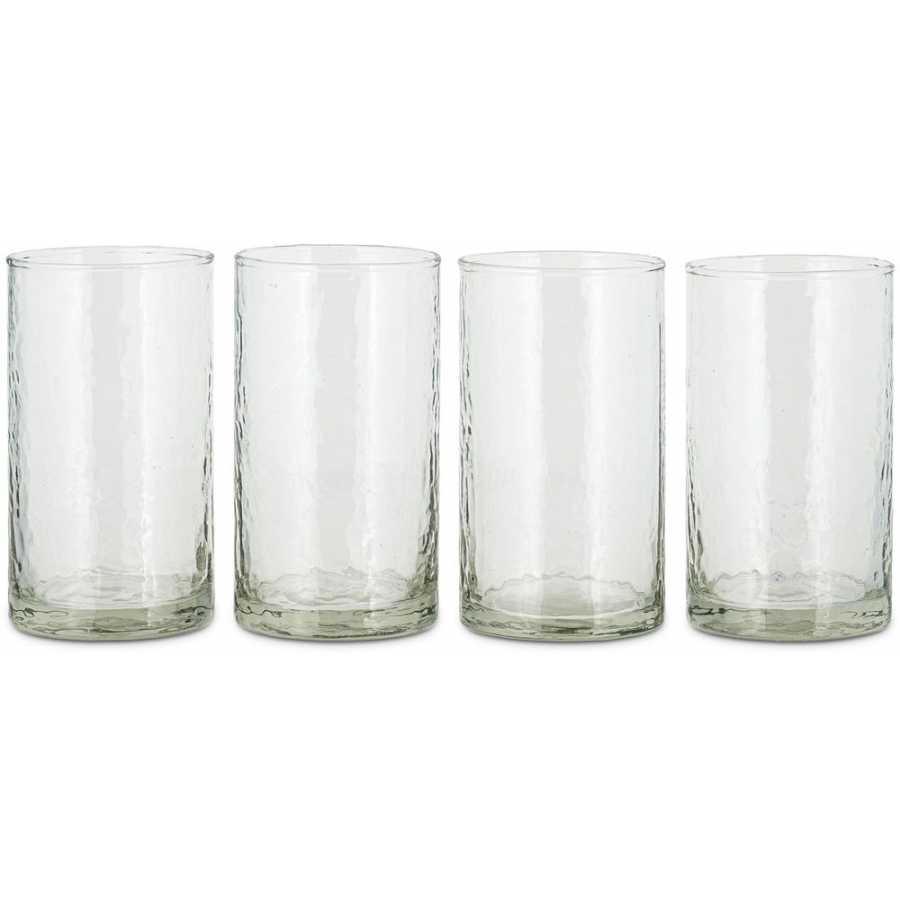 Nkuku Yala Tall Glasses - Set of 4 - Clear