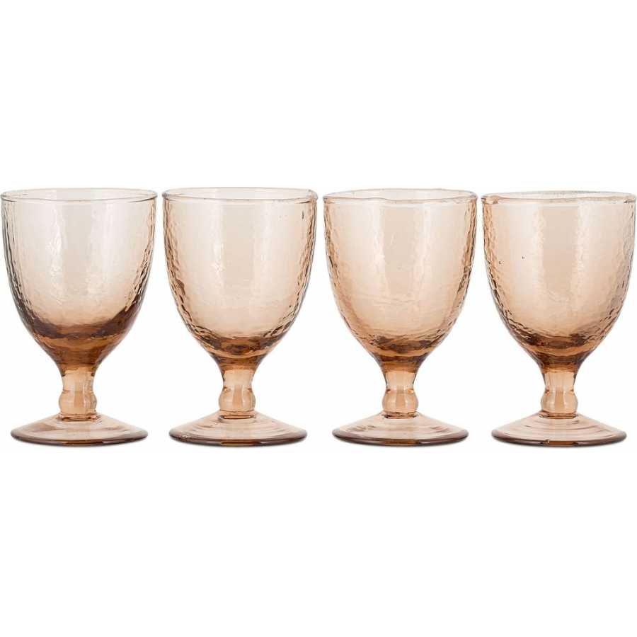 Nkuku Yala Wine Glasses - Set of 4 - Mauve