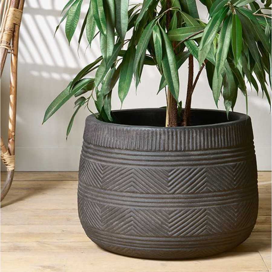 Nkuku Zadie Plant Pot - Grey