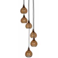 Nkuku Ziva 6 Pendant Light - Brown Smoke