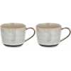 Nkuku Edo Short Mugs - Set of 2 - Grey