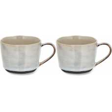 Nkuku Edo Short Mugs - Set of 2 - Grey