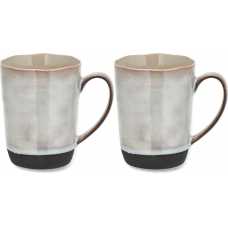 Nkuku Edo Tall Mugs - Set of 2 - Grey