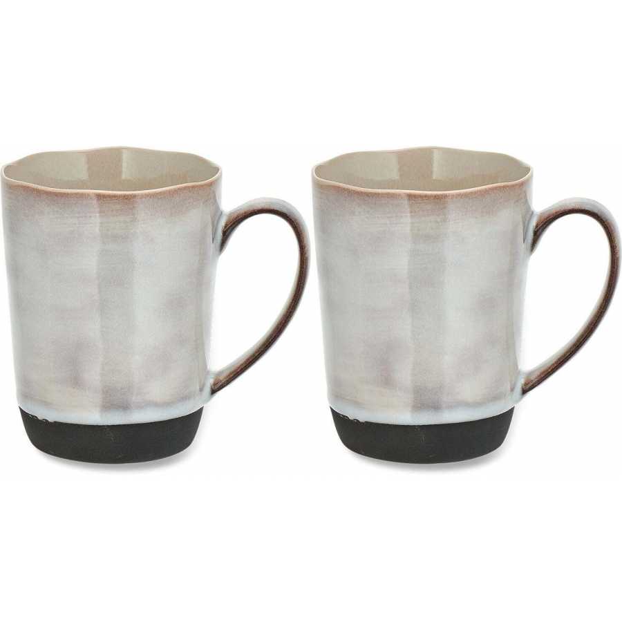 Nkuku Edo Tall Mugs - Set of 2 - Grey