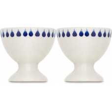 Nkuku Indigo Drop Egg Cups - Set of 2 - Cream & Indigo