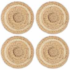 Nkuku Lam Round Placemats - Set of 4 - Natural