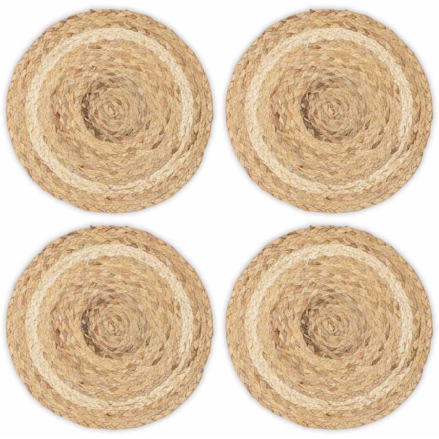 Nkuku Lam Round Placemats - Set of 4 - Natural