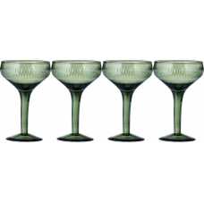 Nkuku Mila Champagne Glasses - Set of 4 - Green