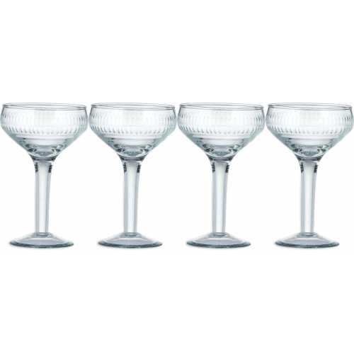 Nkuku Mila Champagne Glasses - Set of 4 - Clear