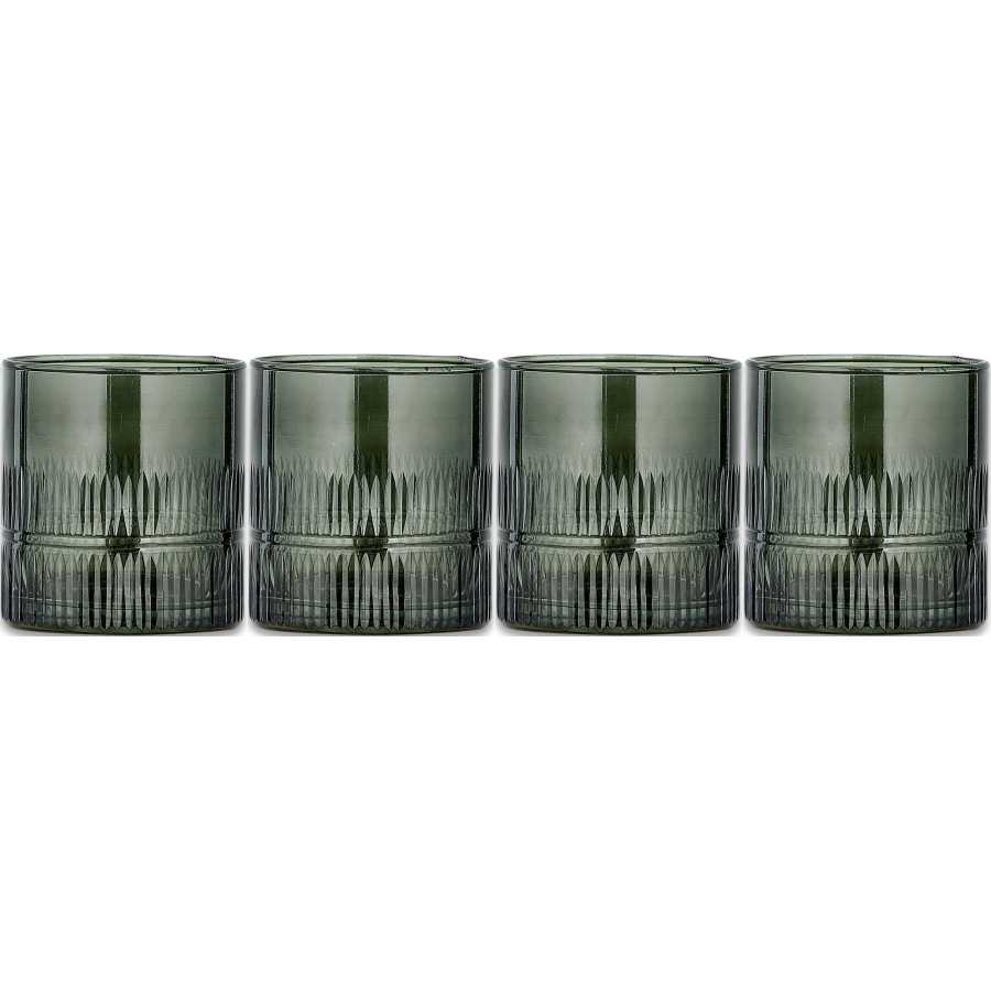 Nkuku Mila Glasses - Set of 4 - Green