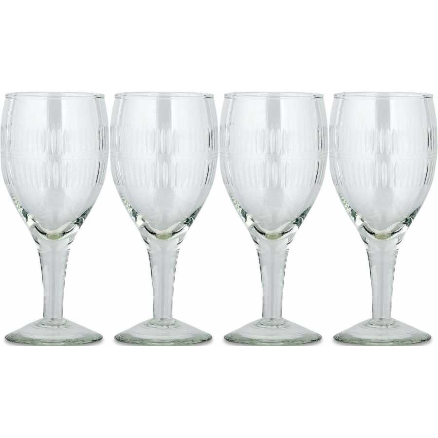 Nkuku Mila Wine Glasses - Set of 4 - Clear