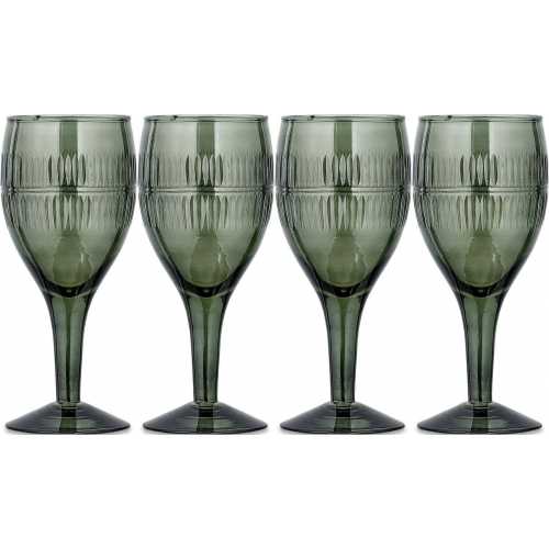 Nkuku Mila Wine Glasses - Set of 4 - Green