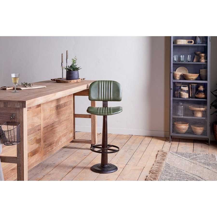 Nkuku Narwana Bar Chair - Rich Green