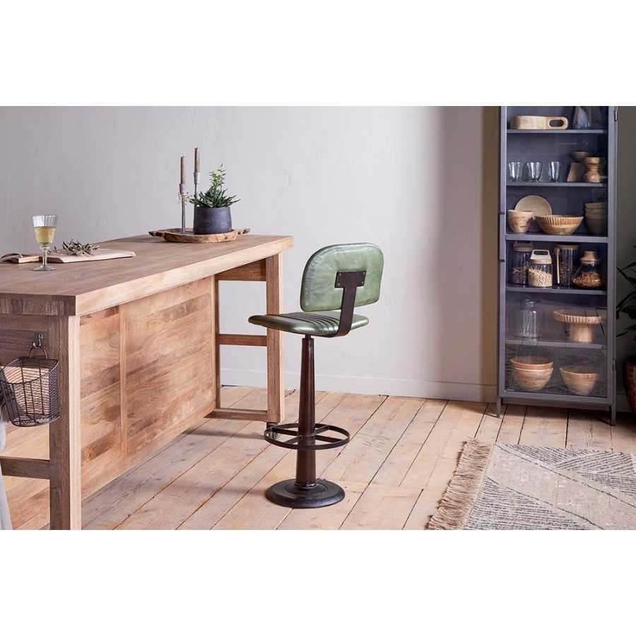 Nkuku Narwana Bar Chair - Rich Green