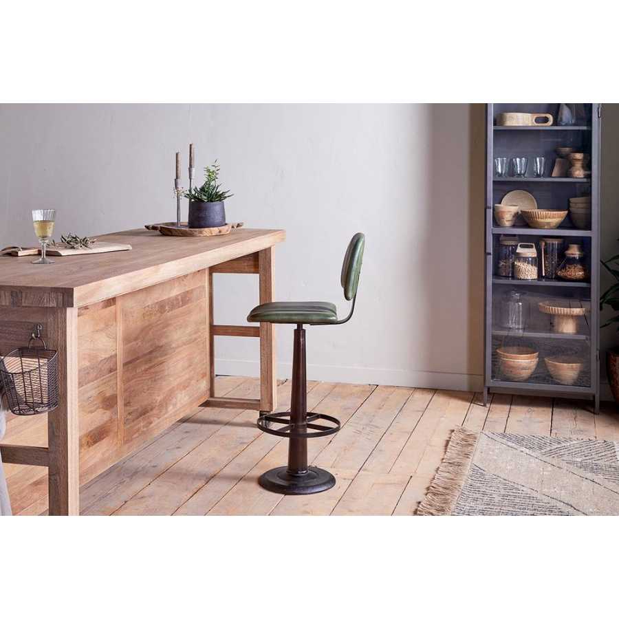 Nkuku Narwana Bar Chair - Rich Green