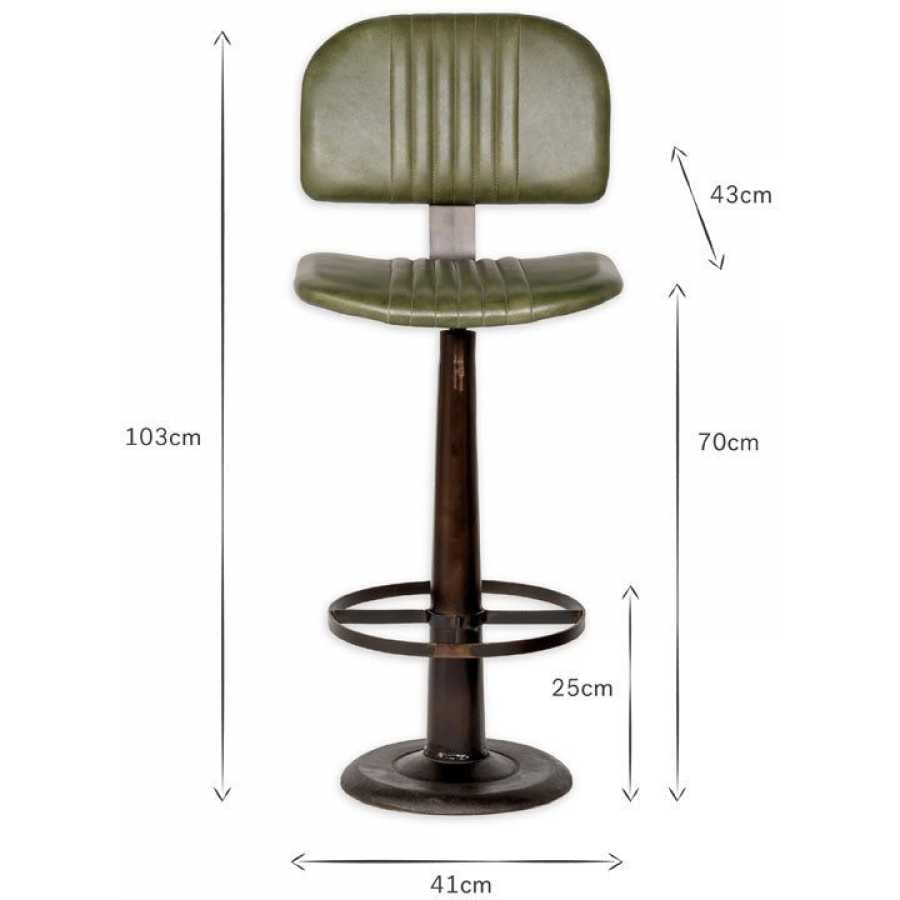 Nkuku Narwana Bar Chair - Rich Green