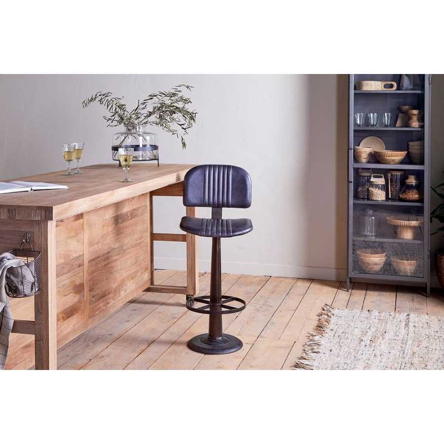 Nkuku Narwana Bar Chair - Aged Black