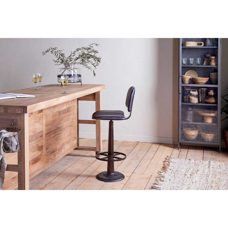 Nkuku Narwana Bar Chair - Aged Black