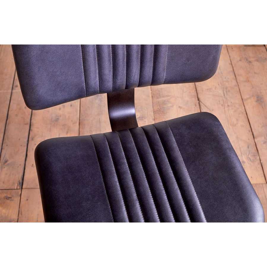 Nkuku Narwana Bar Chair - Aged Black