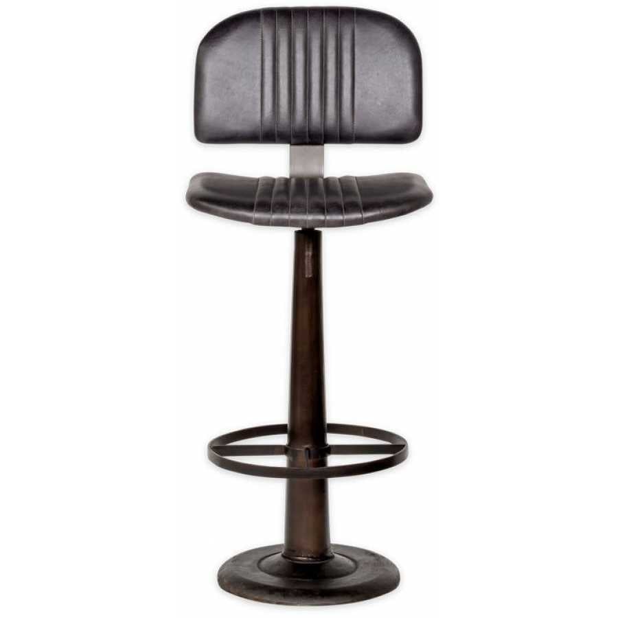 Nkuku Narwana Bar Chair - Aged Black