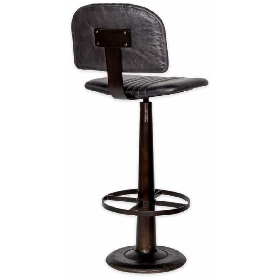 Nkuku Narwana Bar Chair - Aged Black