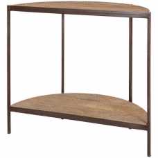 Nkuku Aasha Mango Wood Half Moon Console Table - Natural