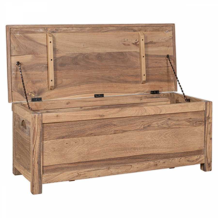 Karadi Reclaimed Wood Storage Bench - Natural