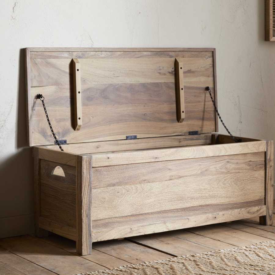 Karadi Reclaimed Wood Storage Bench - Natural