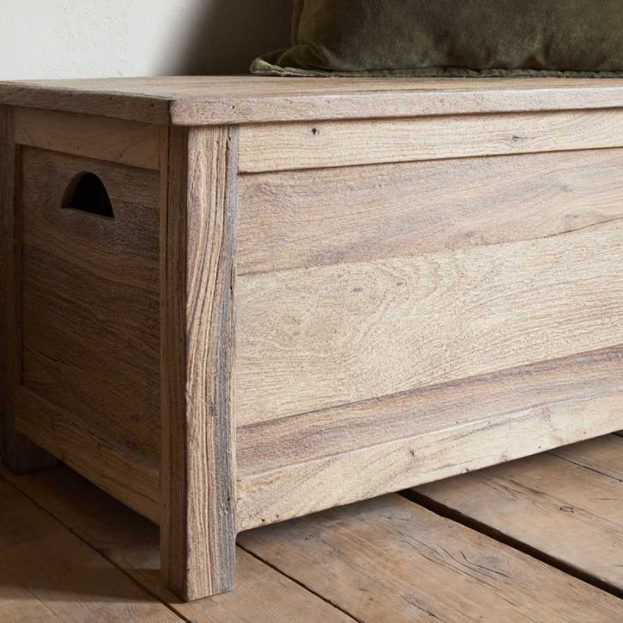 Karadi Reclaimed Wood Storage Bench - Natural