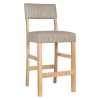 Nkuku Nadeeka Linen Upholstered Counter Chair - Soft Grey