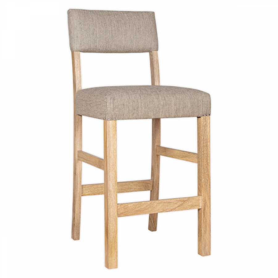 Nadeeka Linen Upholstered Counter Chair - Soft Grey