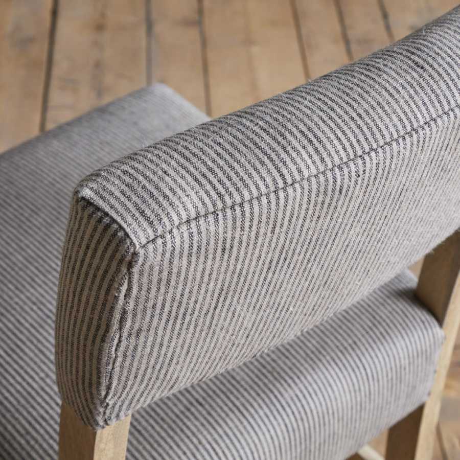 Nkuku Nadeeka Linen Upholstered Counter Chair - Soft Grey
