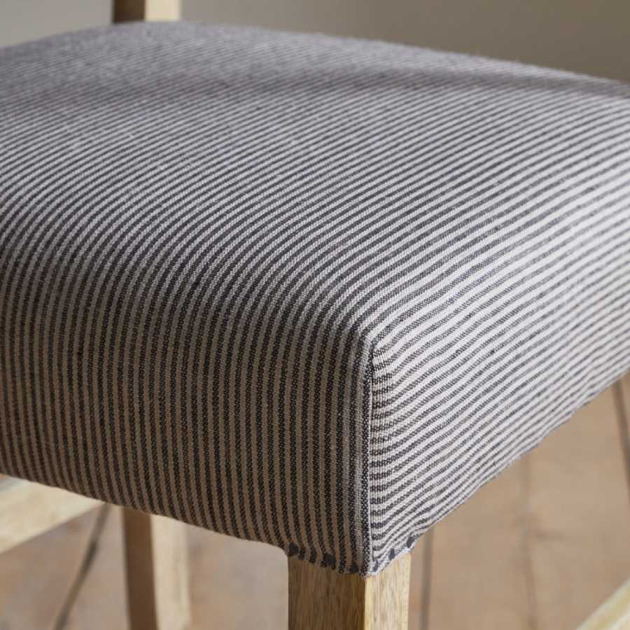 Nkuku Nadeeka Linen Upholstered Counter Chair - Soft Grey