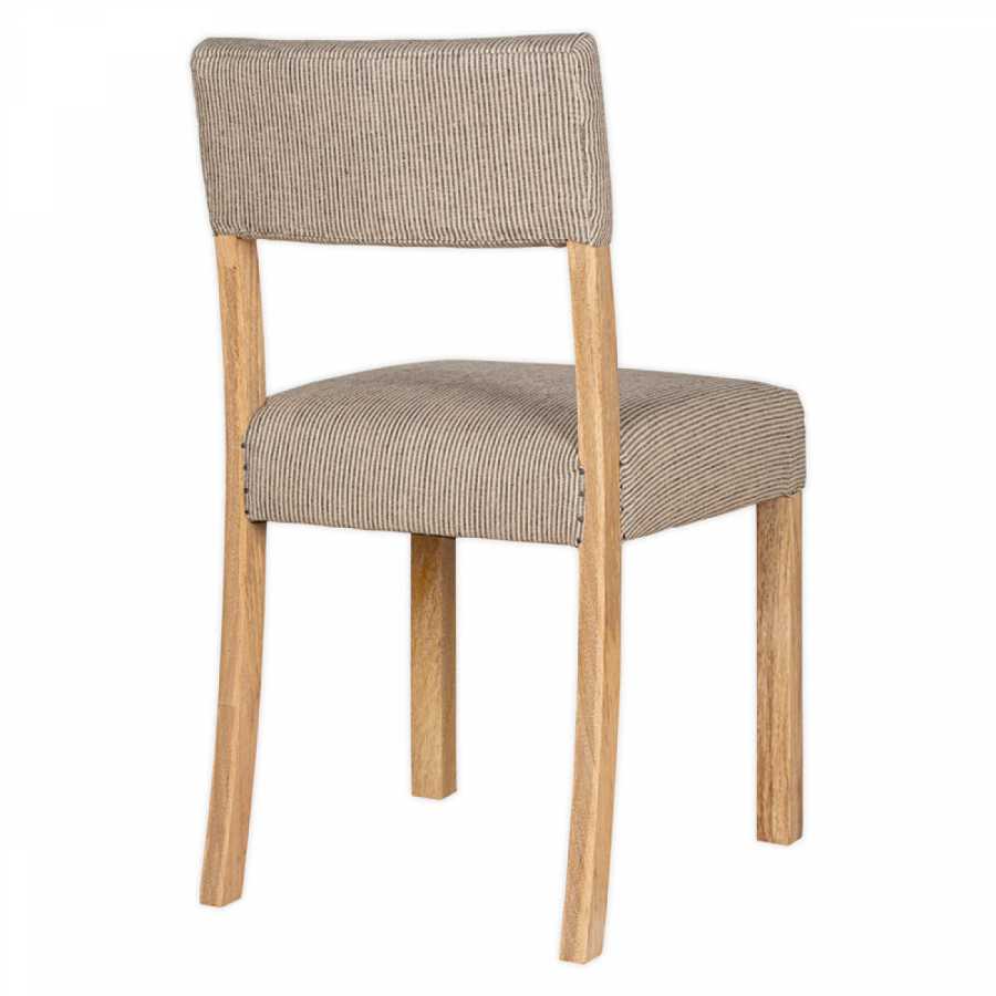 Nkuku Nadeeka Linen Upholstered Dining Chair - Soft Grey