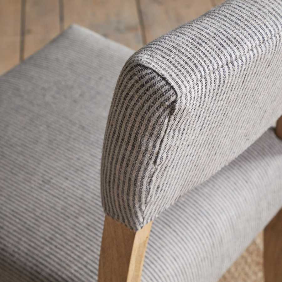 Nkuku Nadeeka Linen Upholstered Dining Chair - Soft Grey