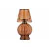Nkuku Adesola Glass Tealight Holder Lamp - Amber