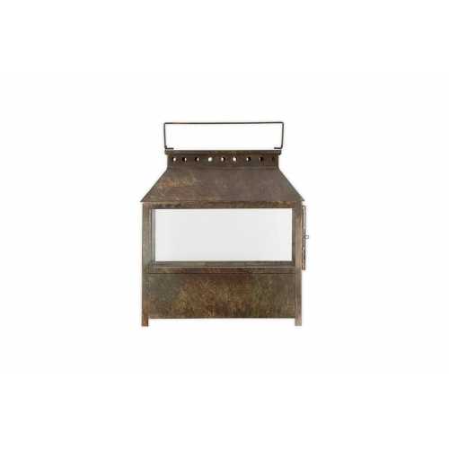 Nkuku Akoko Wide Lantern - Brown Patina Nkuku Akoko Wide Lantern - Brown Patina