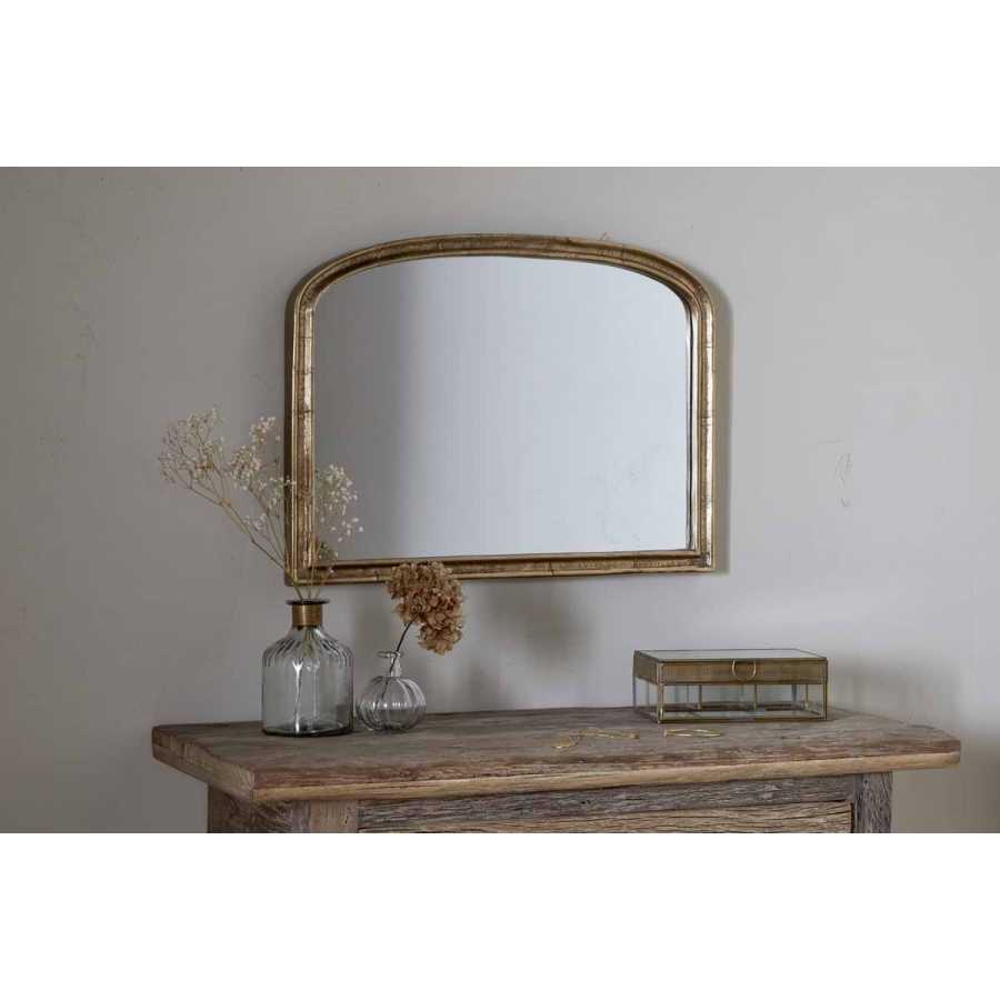 Nkuku Almora Wall Mirror - Antique Brass - Extra Small