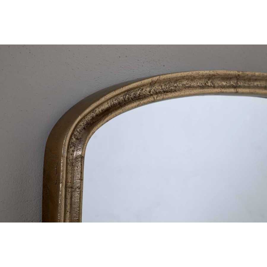 Nkuku Almora Wall Mirror - Antique Brass - Extra Small