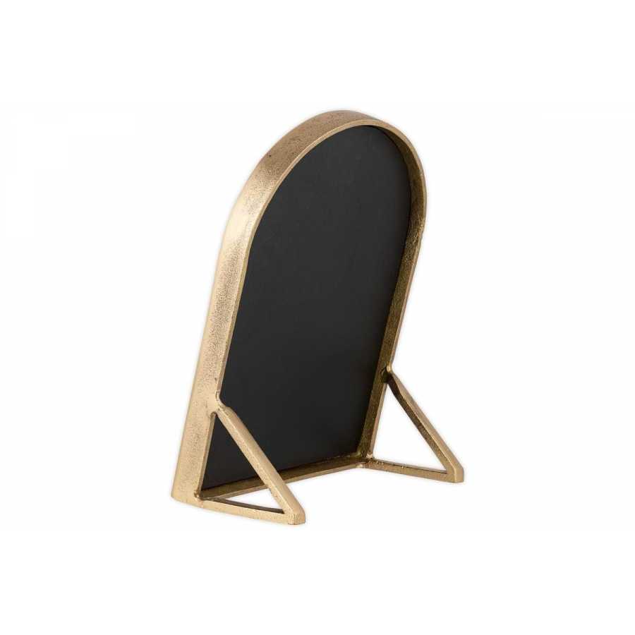 Nkuku Cayce Cast Aluminum Vanity Mirror - Antique Brass