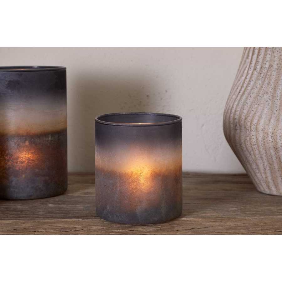 Nkuku Etti Tealight Holders - Navy & Smoke