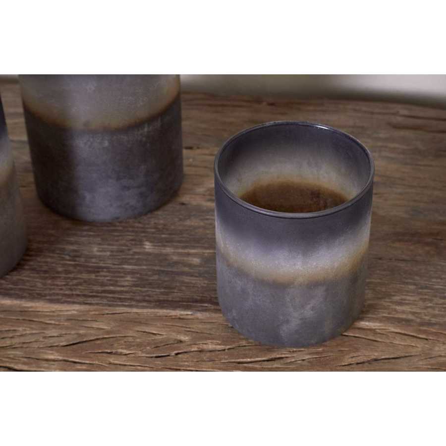 Nkuku Etti Tealight Holders - Navy & Smoke
