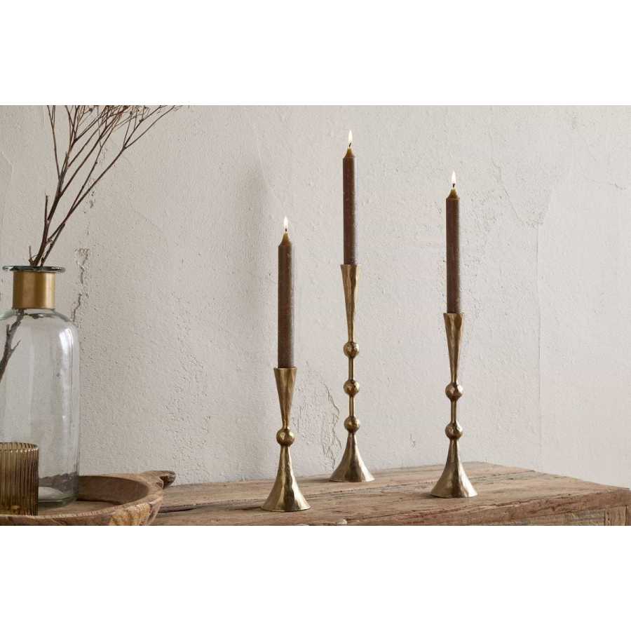 Javanee Candle Holder - Antique Brass Nkuku Javanee Candle Holder - Antique Brass