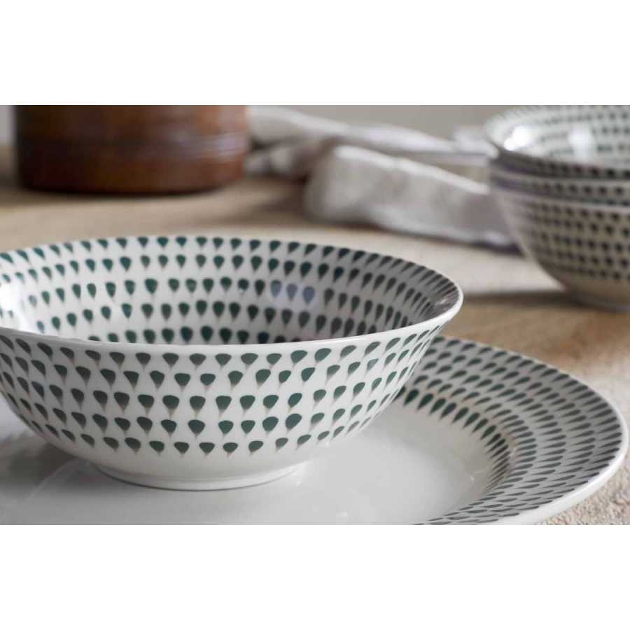 Nkuku Juniper Drop Cereal Bowl - Cream & Juniper