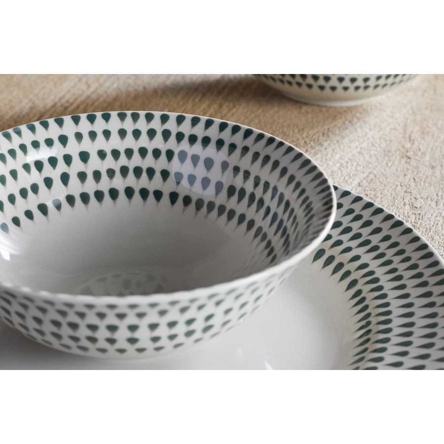 Nkuku Juniper Drop Cereal Bowl - Cream & Juniper